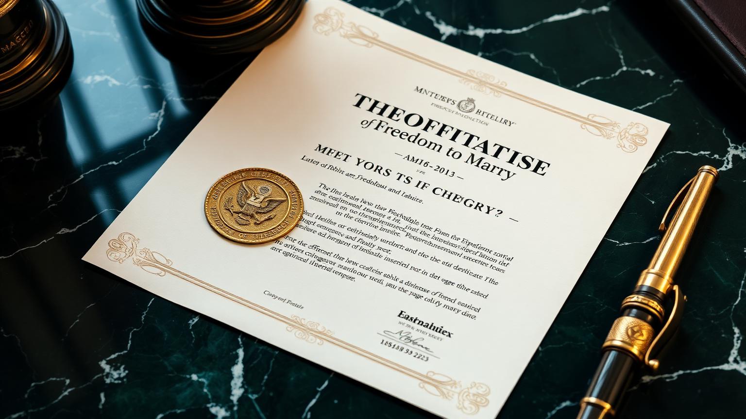 Affidavit / Affirmation of Freedom to Marry